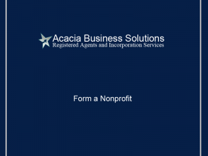 Form a Nonprofit